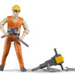 Bruder 60020 Construction Worker with Jackhammer and Tools