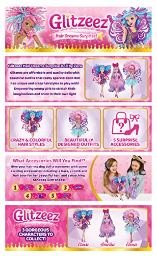 Glitzeez Hair Dreams - 10.5' Doll With 5 Surprises And Interchangable Outfit By Zuru