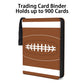 Fome 9-Pocket Football Trading Card Binder, Fits 900 Cards, 3 Rings Expandable, Archival-Safe, Waterproof, Dust-Proof, Transparent Pocket Pages For Display