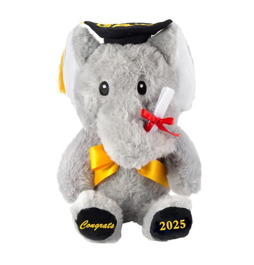 Oukiwi 8 Inch Graduation Plush Stuffed Animal Class Of 2025 Gift (Elephant)