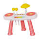 Ilsmysutra Kids Drum Toy Preschool Learning Toy Baby Drum Piano Set For Kids Boys Gifts Pink
