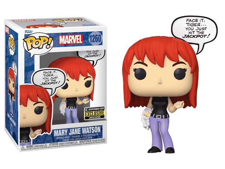 POP Marvel Spider-Man Mary Jane Watson Vinyl Figure 3.75" Multicolored with Box Protector Case C10597121