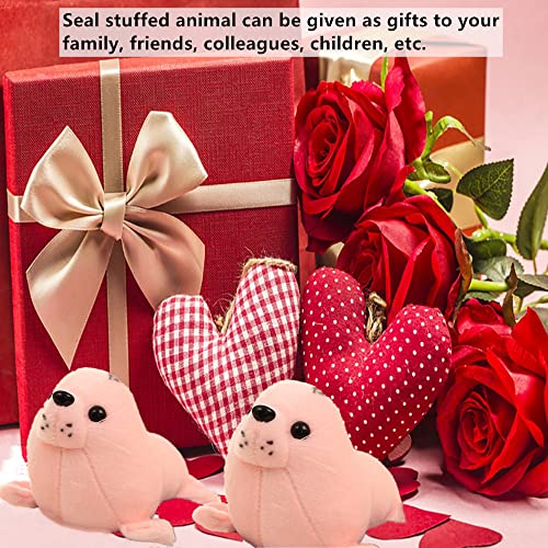 Aucooma Seal Stuffed Animal Pillows Plush Toys Hug Sleep Cute For Kids Gifts 13.7(Pink)