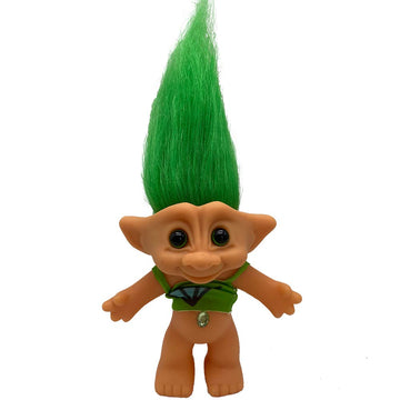 Pvc Vintage Trolls Dolls Lucky Doll Action Figures Chromatic Adorable For Collections, School Project, Arts And Crafts, Party Favors (Green Diamond)