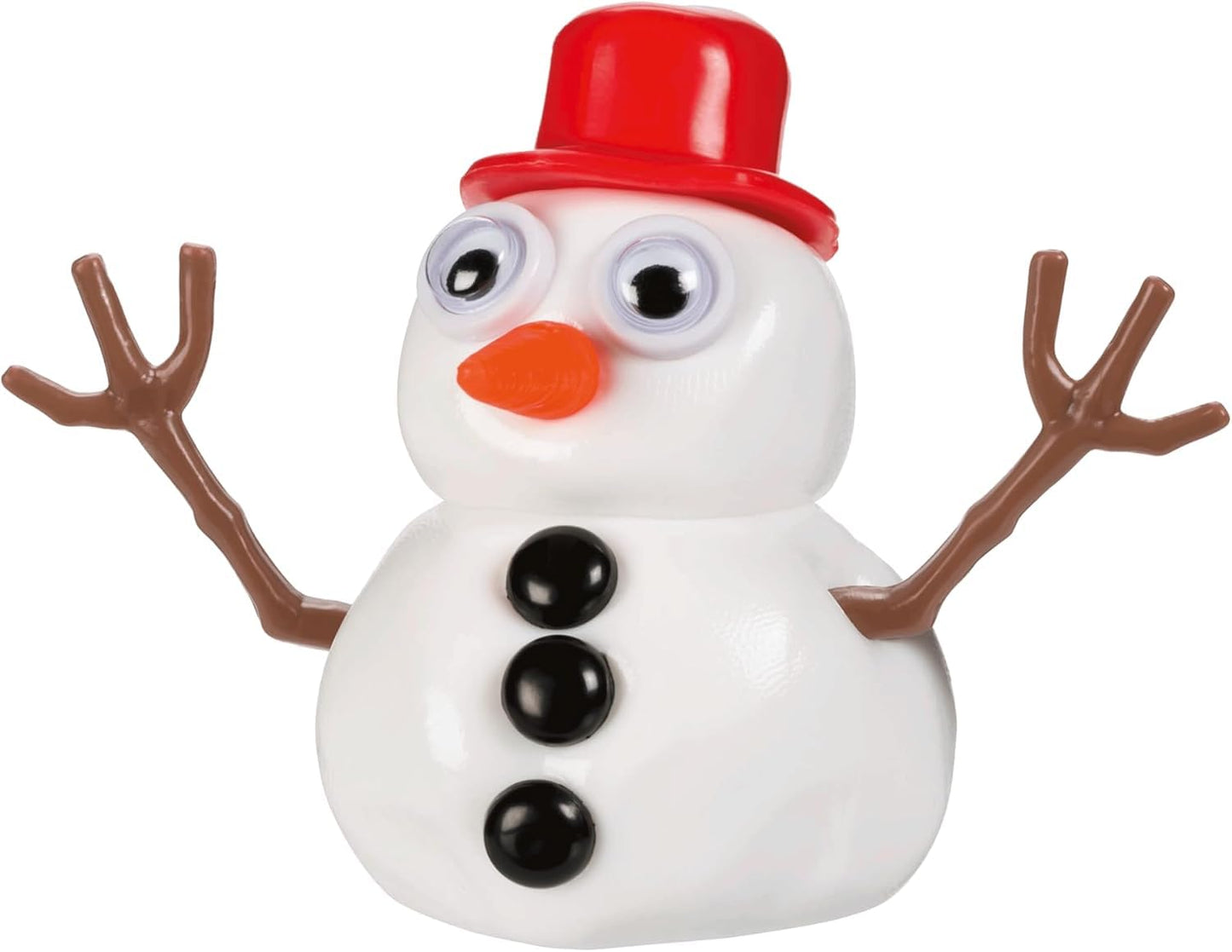 Toysmith Melting Snowman - Reusable Putty Slime Kit with Snowman Accessories - Build, Melt & Rebuild Fun - Desk Toy & Holiday Gi