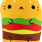 Cats Vs. Pickles Cheeseburger Cat Plushie 8.6-Inch Bean-Filled Soft Toy For Kids Adults Collectors