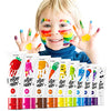 Jar Melo Safe Finger Paints For Toddlers, Non Toxic Finger Painting Set Washable, Art Painting Supplies Gift For Baby, Kids Age 2 3 4 5 6+, 10 Assorted Colors (2.1 Fl.Oz)