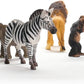 Schleich Wild Life Africa Starter Set - 4-Piece Wildlife Animal Set For Ages 3+, Featuring, Zebra, Elephant Calf, Lion, Chimpanz