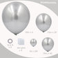 Silver Balloons In Different Sizes 5 10 12 18Inch-134Pcs Metallic Chrome Silver Balloons For Garland Arch