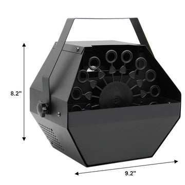 Atdawn Metal Portable Bubbles Machine, Professional Automatic Bubble Maker With High Output For Outdoor/Indoor Use, Wireless Remote Control (Black)