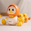 Storio Crawling Duck Musical Toy For Babies & Toddlers | Educational Sound Toy With Lights & Music | Walking Mother Duck With 2 