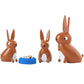 Alexander Taron 076001 Dregeno Easter FiguresRabbit Family2 H x 1.75 W x 1.25, Brown