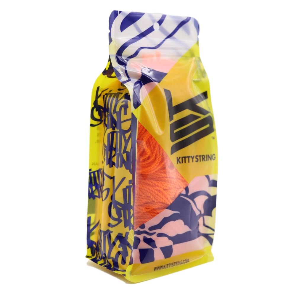 Kitty String First Class 100 Pack Yo-Yo String - Fat YoYo String (Orange)