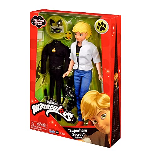 Miraculous Ladybug Superhero Adrien with Cat Noir Outfit, Multi Color, Plastic, Model 50358