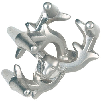 Bepuzzled | Elk Hanayama Metal Brainteaser Puzzle Mensa Rated Level 6, For Ages 12 And Up