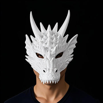 Himine Cosplay Mask Dragon'S Head Mask For Festival Party Halloween (White)