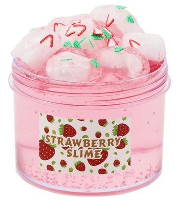Strawberry Crunchy Slime,Pink Slime Kit With Glimmer For Girls,Birthday Gifts School Party Favors Toy For Girls And Boys.