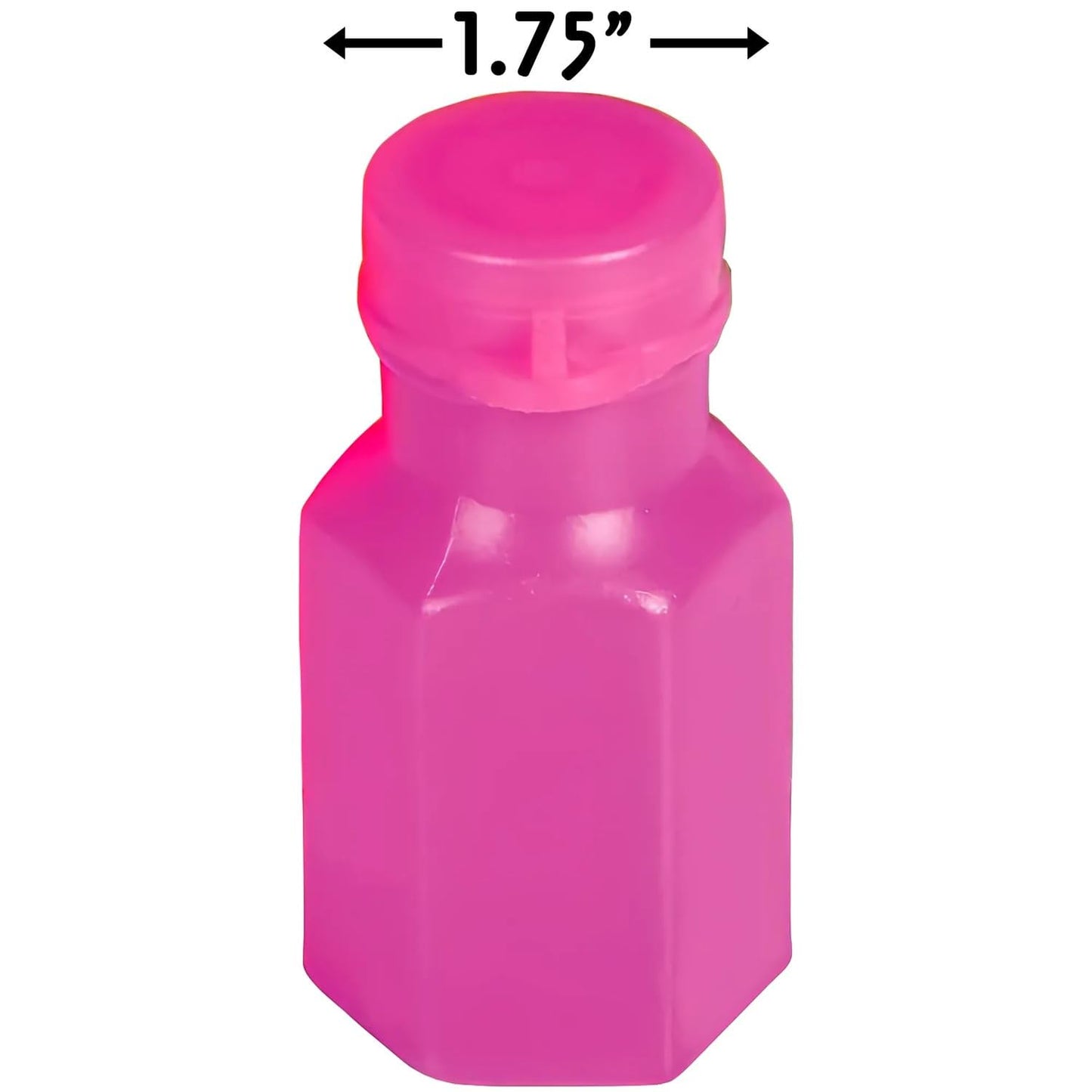 Rhode Island Novelty 1.75 Inch Neon Bubble Bottles, Pack Of 48