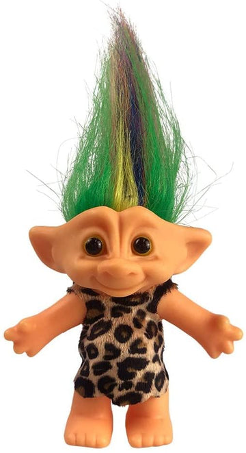 Lucky Troll Dolls,Vintage Troll Dolls Chromatic Adorable For Collections, School Project, Arts And Crafts, Party Favors - 7.5' Tall Colorful Hair (Include The Length Of Hair)