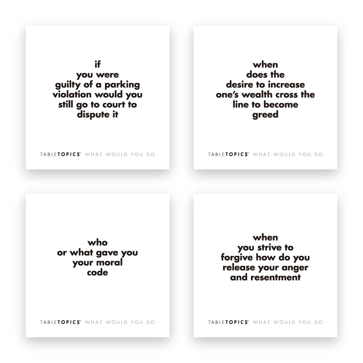 Tabletopics What Would You Do - 135 Provocative Conversation Starter Questions For Parties. Spark Lively Debates About Sticky Situations