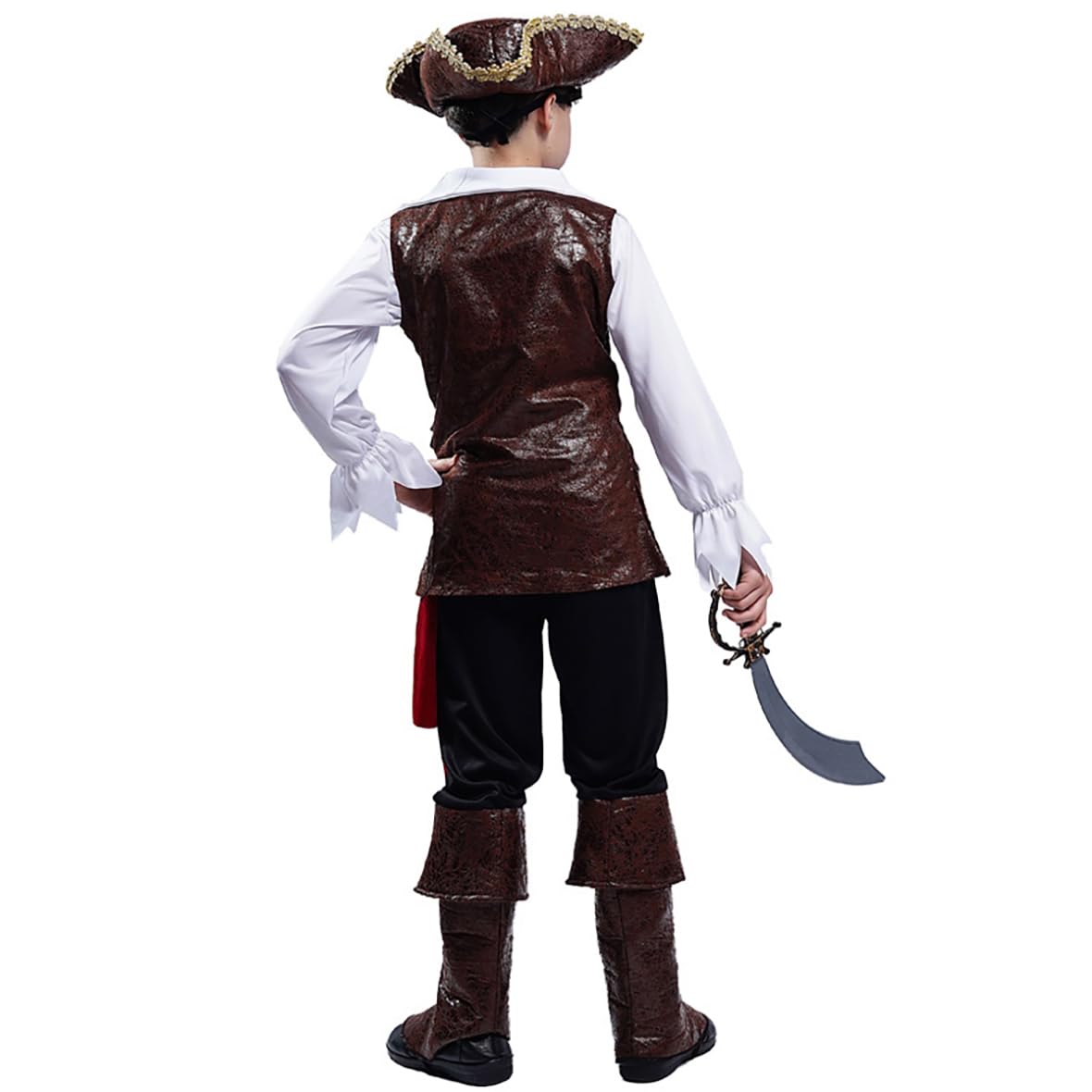 PGOND Boys Deluxe Pirate Costume with Hat (S)