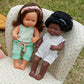 Miniland Doll 15'' African With Down Syndrome Girl (Box) - Made In Spain, Anatomically Correct, Quality, Inclusion
