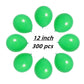 300 Pack Green Balloons 12 Inch Green Matte Latex Balloons - For Green Themed Balloon Party Decorations Zwzliulian