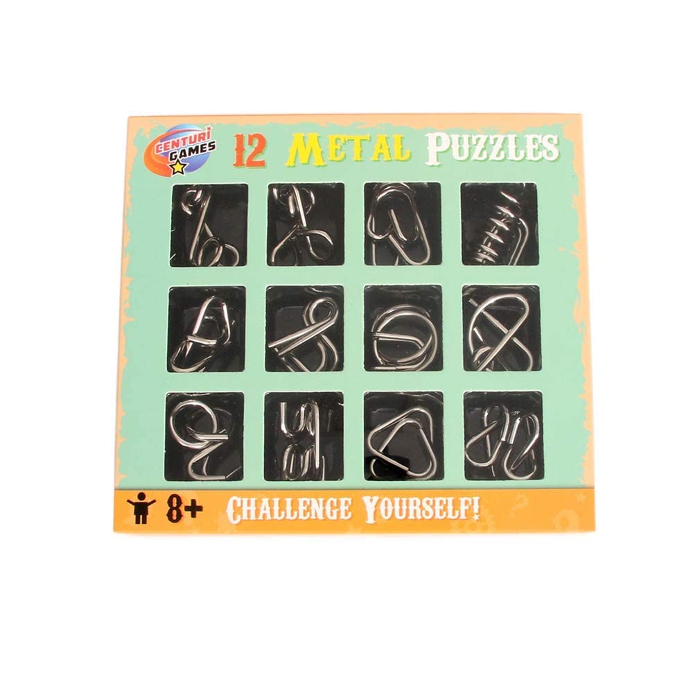 Qwick Click Brain Teaser Stainless Steel Metal Puzzle Set of 12 Puzzles