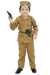 MS BROTHERS Kids Khaki Police Costume Dress for Boys | Police Officer Fancy Dress Uniform Set | Role Play Costume for School Fun