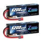 Zeee 7.4V 2S Lipo Battery 5200mAh 80C Hard Case Battery Deans T Plug with Housing for 1/8 1/10 RC Vehicles Car Slash RC Buggy Tr