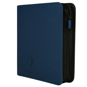 Card Guardian - Toploader 4 Pocket enhanced Binder with Zipper for 160 Cards - Side Loaded Pockets - Compatible with Sports and Trading Cards TCG (Blue)