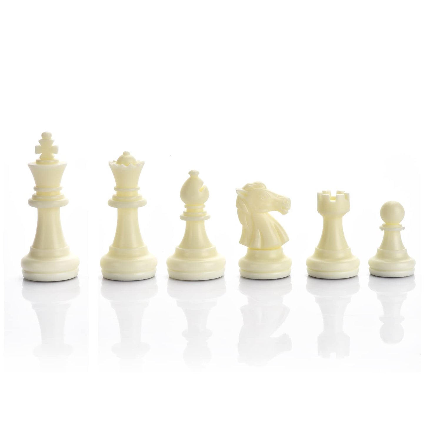 Quadpro Chess Pieces Only, Magnetic Plastic Chessman Set For Replacement Of Missing Pieces, Include Storage Bag (1.96” King - Small)