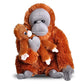WILD REPUBLIC Mom & Baby Orangutan Plush Toy, 12" Stuffed Animal, Polyester, Zoo Animals