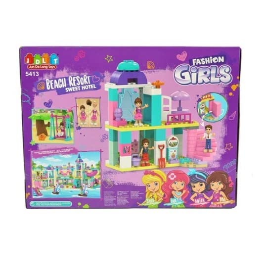 Joy Jesture Girls Beach House Building ? ?? Sets Friends Summer House Building Blocks Seaside Playset Construction Toys Creative