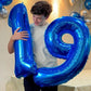 Metallic Blue Number 4 Balloon 40 Inch, 4 Balloon Number, 4Th Birthday Decorations, Navy Blue Party Supplies For Boys Girls