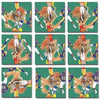 B.Dazzle Scramble Squares Football Puzzle - 9 Piece Laminated Cardboard Mind Game for All Ages - 12"x12"