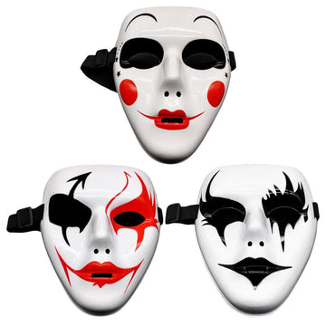 TOYANDONA 3pcs Party Mask Jester Costume Creepy Mask Full Face Mask Costume Cosplay Prop Costume Masks Fancy Dress Masks Diy Whi