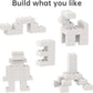 100 Piece White Bricks Bulk, White 2X4 Building Bricks Flat, Compatible With Lego Parts And Pieces: 2X4 White Bricks(Color: Whit