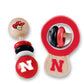 Babyfanatic Wood Rattle 2 Pack - Ncaa Nebraska Cornhuskers - Officially Licensed Baby Toy Set