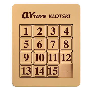 Bromocube Qy Magnetic Klotski Puzzle Sliding Block Game Jigsaw Puzzles Cube Fun Digital Puzzles Toys For Kids (4X4 Klotski 15-Di