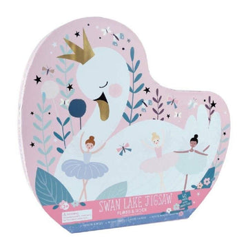 Floss & Rock Enchanted Swan 40-Piece Shaped Jigsaw Puzzle, Cotton, 60 x 41 cm