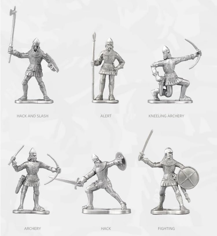 Enajucy Medieval Castle Knights Toy Soldier - Army Figures Miniature Playset With Arrow Tower, Soldiers, Ram, Fence (Arrow Tower