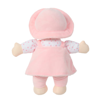 Linzy Plush Soft Plush Baby Doll Blond Hair My First Doll With Hat Safe For All Ages Mi Primera Muñeca Stuffed Plush Doll 10''
