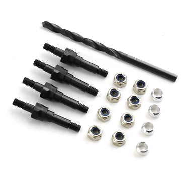 PLESIU Shock Standoff Set #45 Steel AR6SSS for Arrma 6S Models - Black Upgrade Parts
