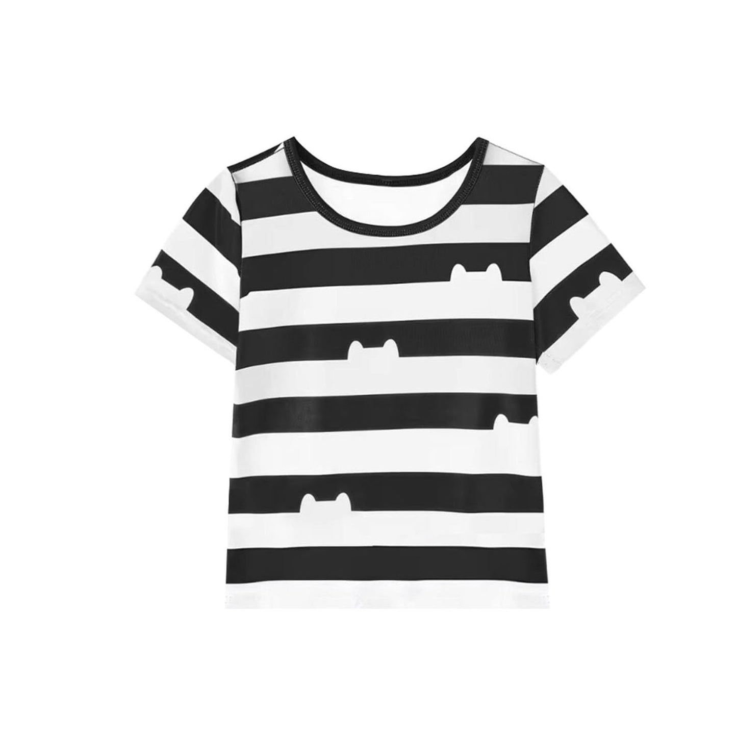 YODISON Cat Dollhouse Costume for Girls with striped shirt and rainbow tutu  Headband and Bag Halloween Birthday Party Outfits(110cm/3-4T)