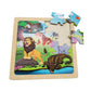 Wooden Jigsaw Puzzle Set Of 3 Pcs, Farm Jungle And Sea Animals Level Up Puzzles Difficulty From 9 Pcs To 16 Pcs 25 Pcs Education