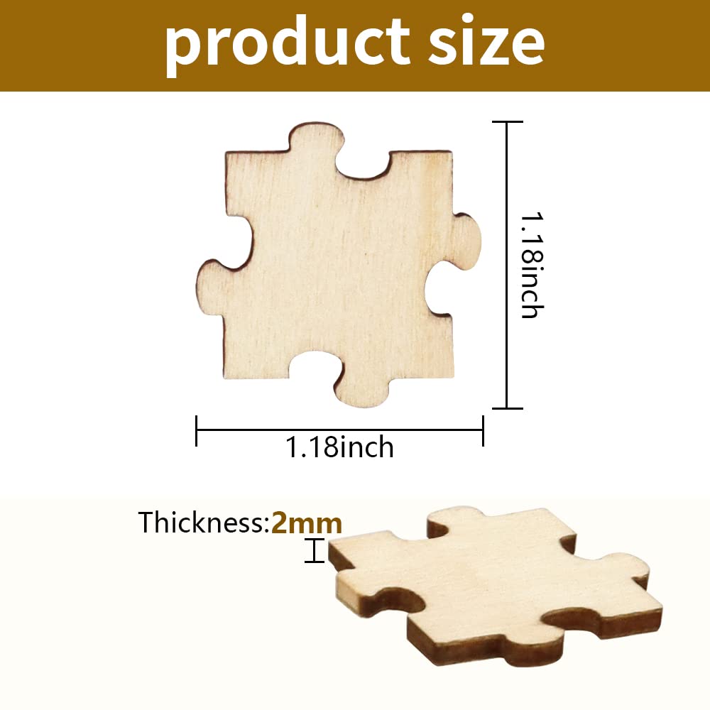 Uplama 300Pcs Blank Puzzles, Freeform Blank Puzzle Pieces Blank Wooden Puzzles Diy Jigsaw Puzzles Plain Puzzle Pieces For Crafts, Arts, Card Making (1.18' X 1.18')