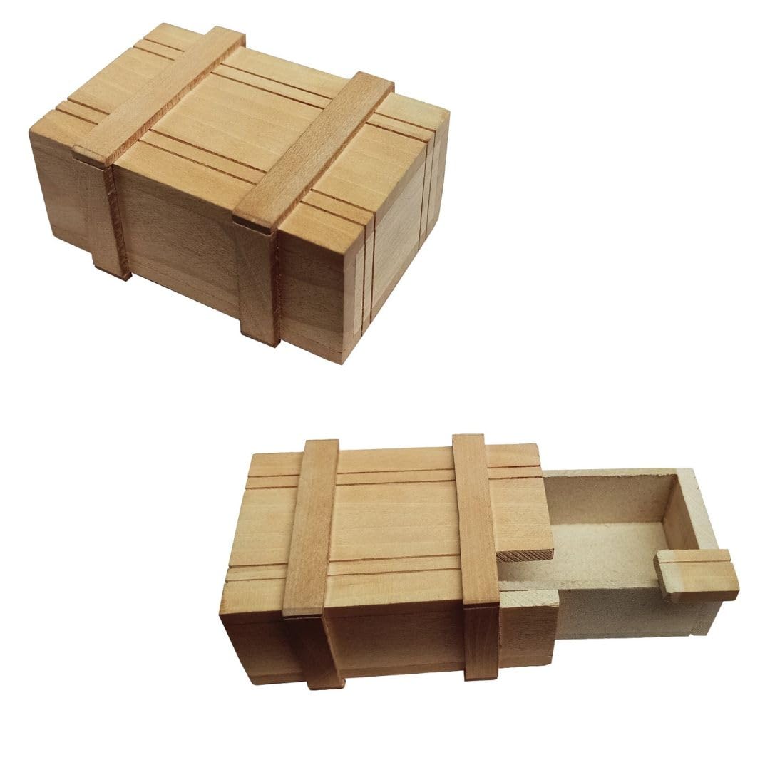 Angira Handicrafts Wooden Puzzle Box (Set Of 2 Box)