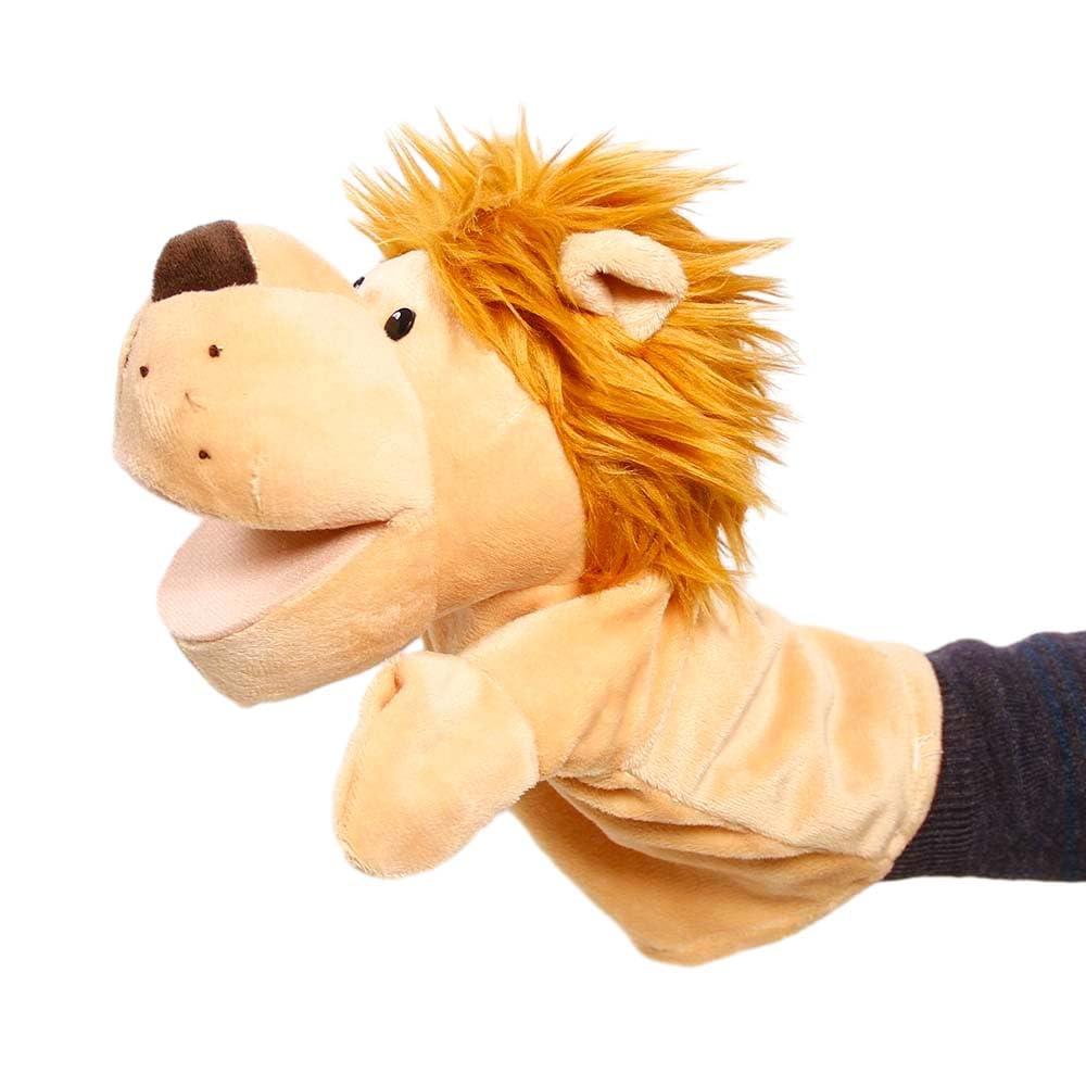 Lanxitown Lion Hand Puppet for Kids - Farm Animals Finger Puppets, Plush Soft With Movable Mouth