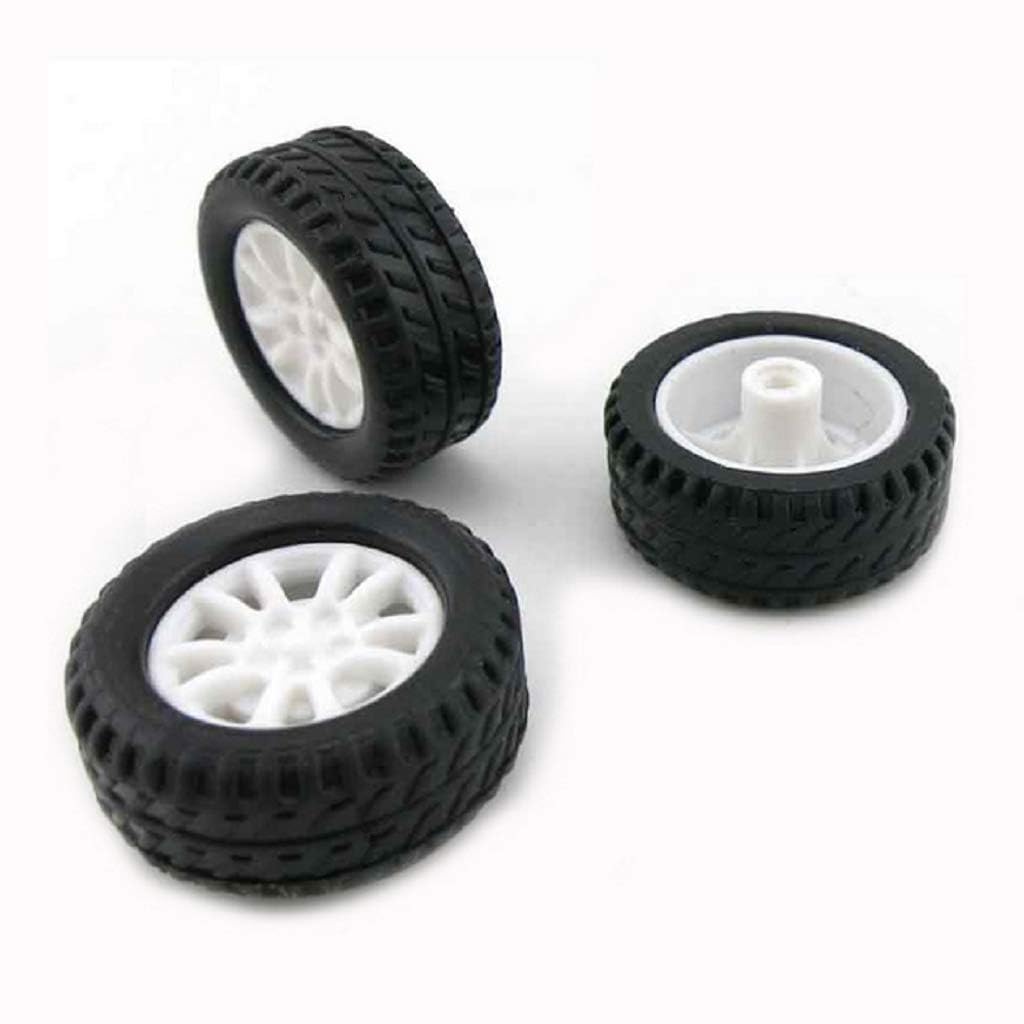 10pcs Toy Car Wheels 20mm Rubber Tire for DIY Model Accessories